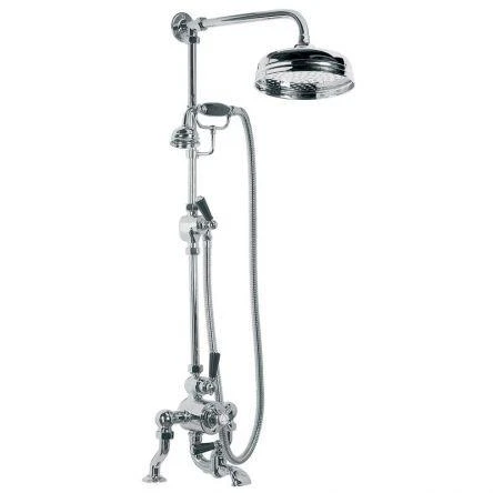 Lefroy Brooks Classic Blk Lever D/m Thermo Bsm, Riser, Kit & 8" Rose - Chrome