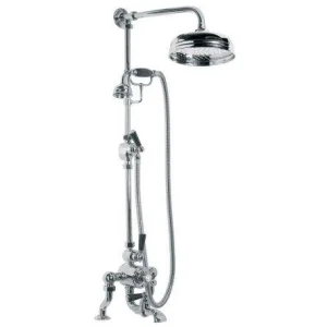 Lefroy Brooks Classic Blk Lever D/m Thermo Bsm, Riser, Kit & 8" Rose - Chrome