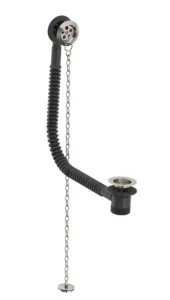 Lefroy Brooks Classic Stowaway Bath Waste & Overflow, Plug & Chain - Nickel