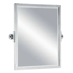 Lefroy Brooks Classic Tilting Mirror With Brass Frame - Nickel