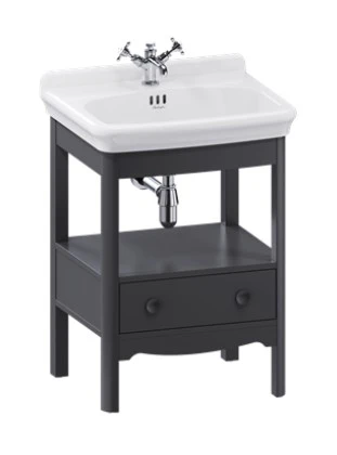 Burlington Guild Floor Standing Vanity 620mm Ashbee Grey C/w Handles