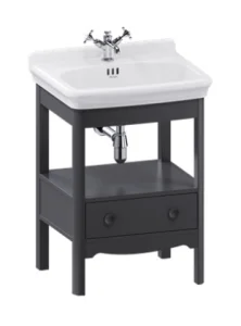 Burlington Guild Floor Standing Vanity 620mm Ashbee Grey C/w Handles