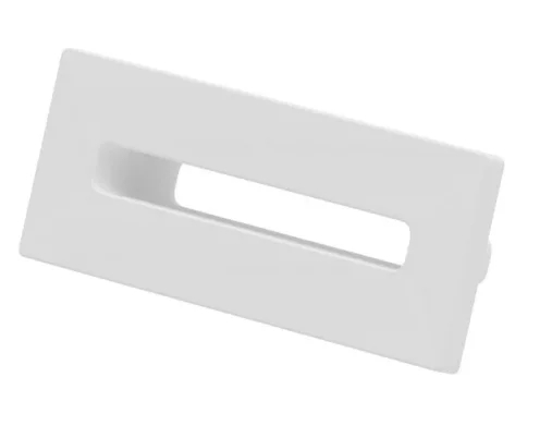 Cubico Rectangle Overflow Cover Matt White product image - Image 1
