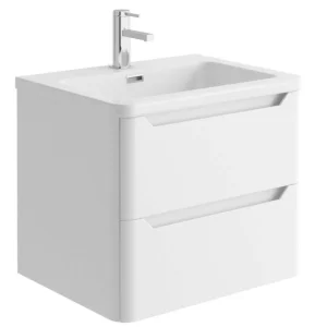 Cubico Eclipse Matt White 500mm Wall Hung Vanity Unit