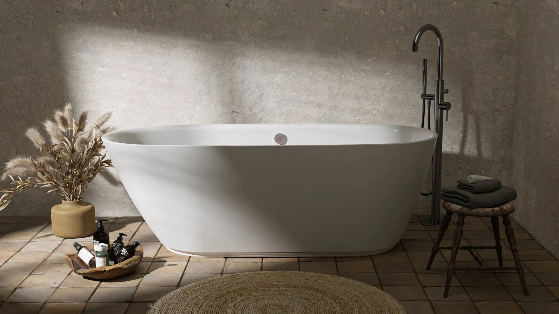 Artesan Hartley 1700 X 740mm Bath (incl. Pre-fitted Waste & Overflow In Chrome)