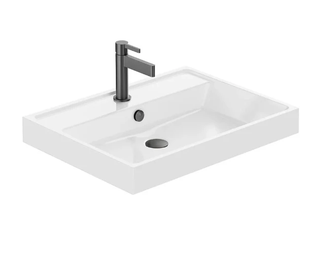 Vado Groove 600mm Basin, Mineral Cast