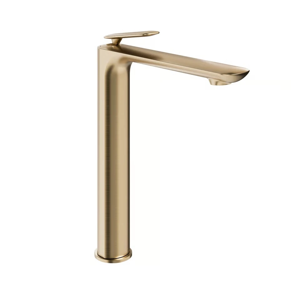 Huck Tall Basin Tap - Brushed Brass