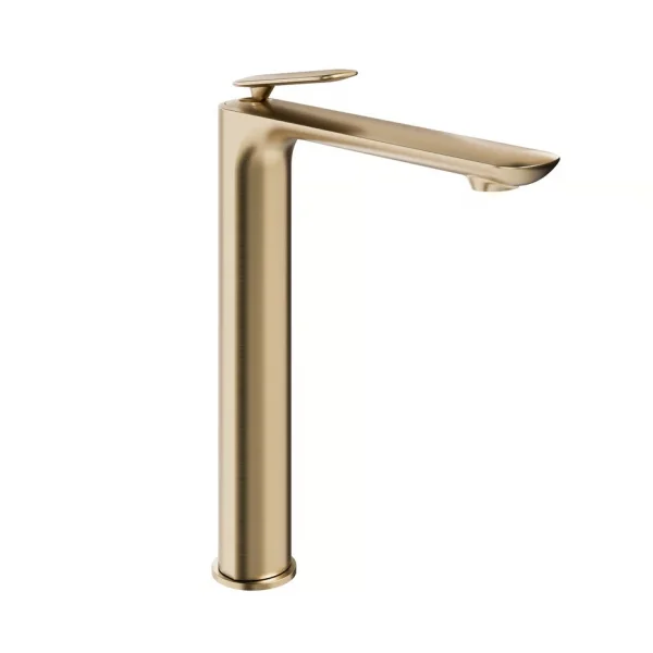 Huck Tall Basin Tap - Brushed Brass