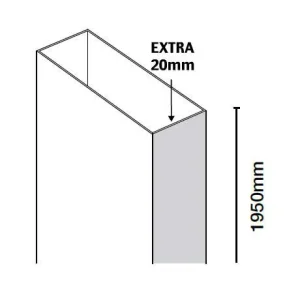 Merlyn 10 Series Sliding Door Extension Profile 20mm