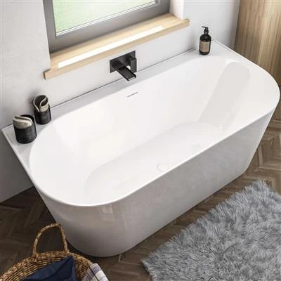 Eastbrook Brockland 1600x750x570 Freestanding Bath White inc. white waste
