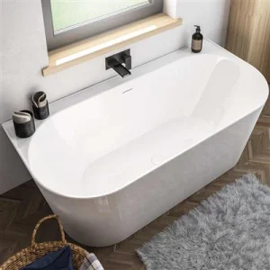 Eastbrook Brockland 1600x750x570 Freestanding Bath White inc. white waste