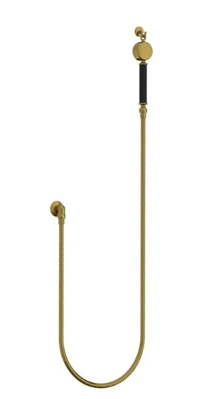 Lefroy Brooks Ten Ten W/m Handshower, Hook, Outlet & Hose - Brushed Brass
