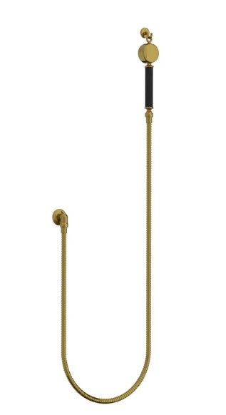 Lefroy Brooks Ten Ten W/m Handshower, Hook, Outlet & Hose - Brushed Brass