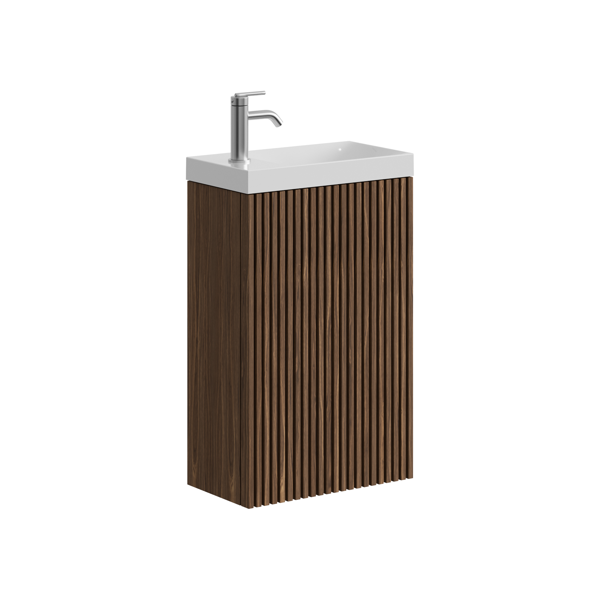 Crosswater Limit 400mm Cloakroom Wall Hung Door Unit Royal Walnut