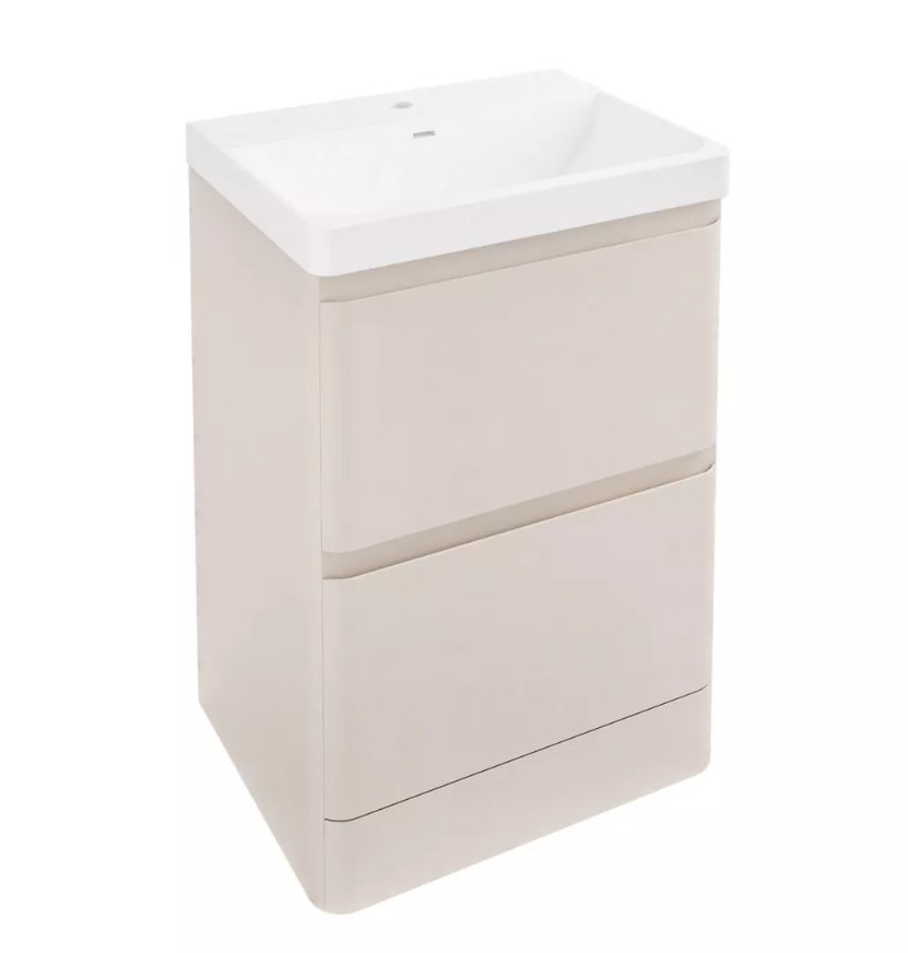 Eastbrook Grovely 60cm Drawer Base Unit 2 Drawer Cashmere