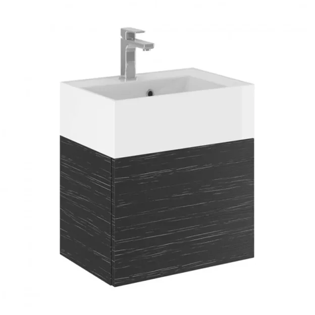 Crosswater Elite 500mm Square Vanity Basin with Overflow and 1 Tap Hole detail view - Image 4