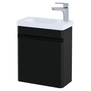 Rak Resort 450 Cloakroom Basin Unit In Matt Black