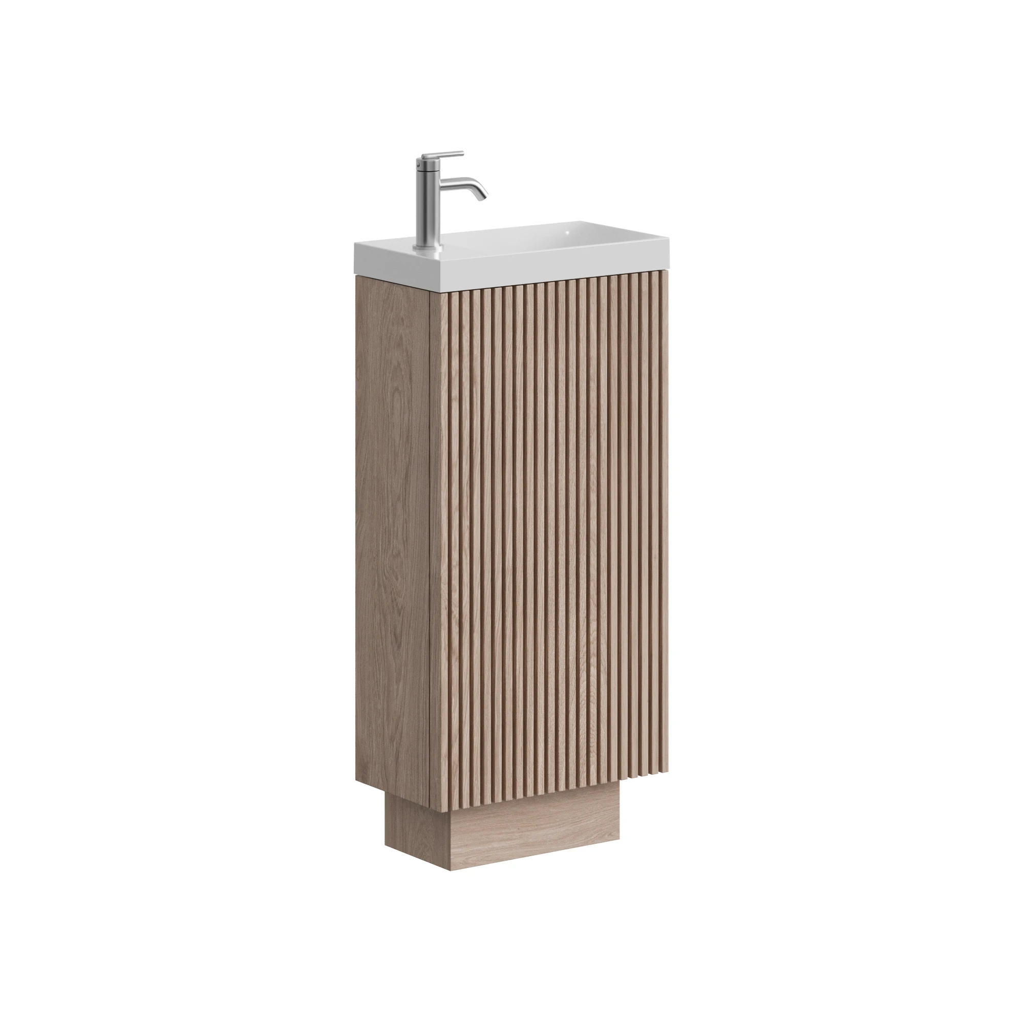 Crosswater Limit 400mm Cloakroom Floorstanding Door Unit Modern Oak