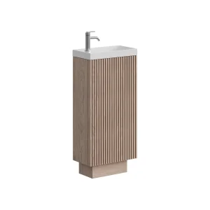 Crosswater Limit 400mm Cloakroom Floorstanding Door Unit Modern Oak