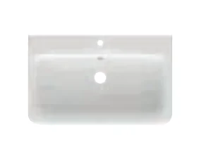 Cubico Wave 600mm Ceramic Basin Inc. Bottle Trap