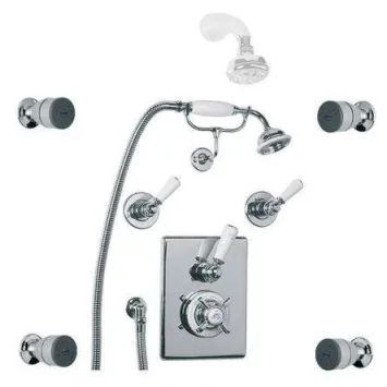 Lefroy Brooks Godolphin Conc Thermo Valve, Kit, Jets & Flow Ctrl - Chrome product image - Image 1