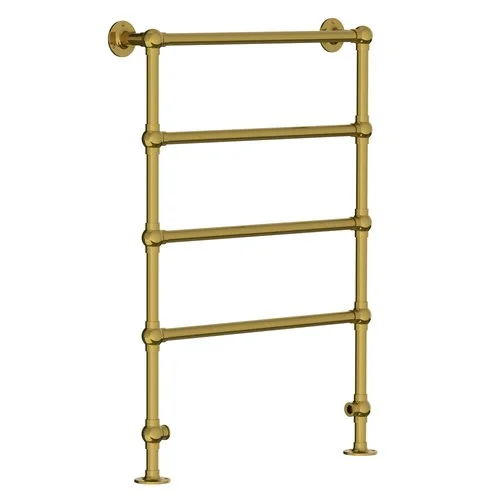 Lefroy Brooks Classic Towel Rail 953x686mm - Polished Brass