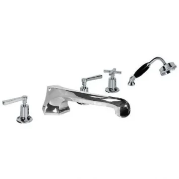 Lefroy Brooks Mackintosh Lever D/m Easyclean 5h Bath Set - Nickel product image - Image 1