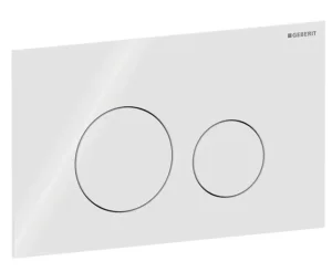 Geberit Sigma40 flush plate, round, dual flush sand grey / glossy glass