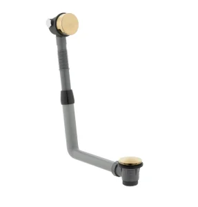 Vado Individual Round Clic-clac Bath Filler Waste And Overflow Brushed Gold