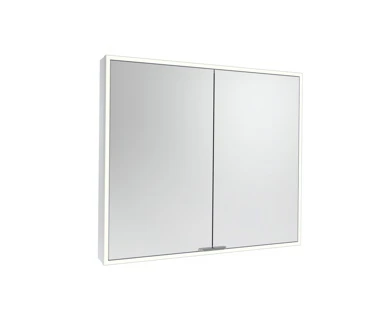 Tavistock Portrait 600 X 700mm Double Door Mirror Cabinet - Aluminium