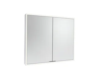 Tavistock Portrait 600 X 700mm Double Door Mirror Cabinet - Aluminium