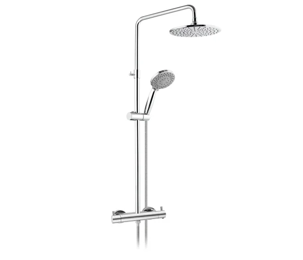 Round Thermostatic Bar – 2 Outlets