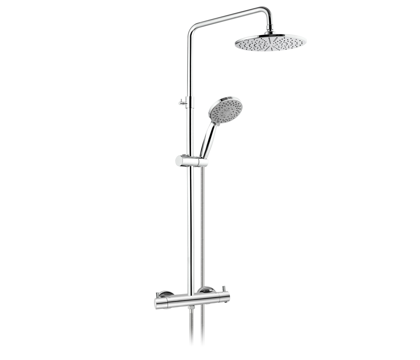 Round Thermostatic Bar – 2 Outlets
