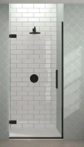 Merlyn Acolour Matt Black Wall Hinge Door - Recess 900mm