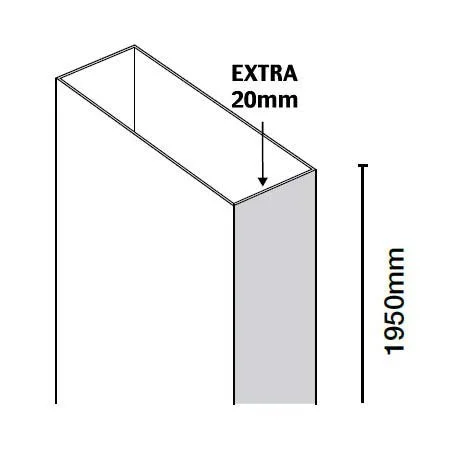 Merlyn 8 Series Frameless Bifold Extension Profile 20mm