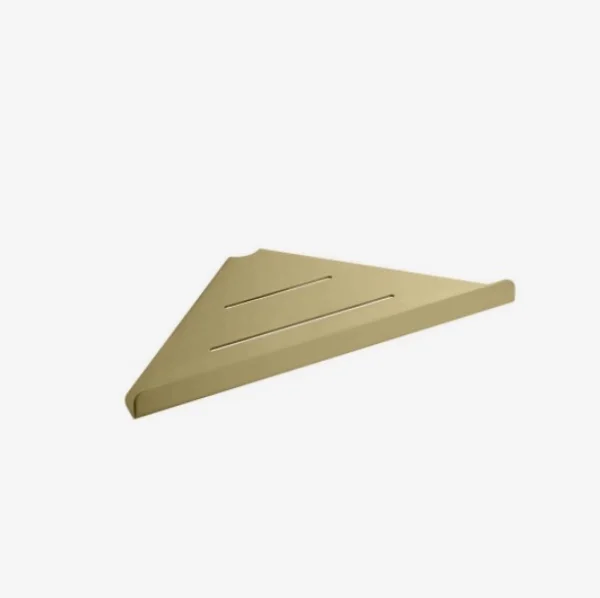 Vado Individual Corner Shelf Brushed Gold