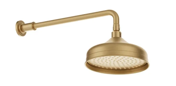 Booth & Co. 200mm Shower Head And Arm Brushed Brass