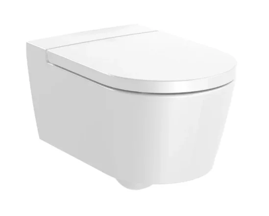 Roca Inspira Round Rimless Wall Hung Pan - White (excl. Frame & Cistern) product image - Image 1