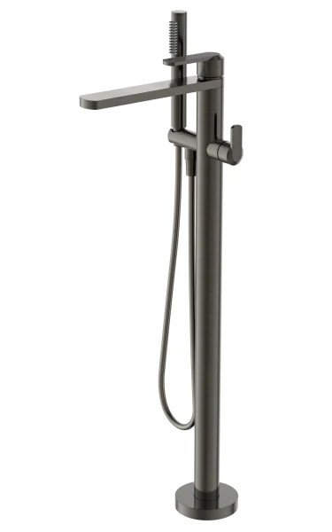 Neo Floor Standing Bath Shower Mixer Brushed Black