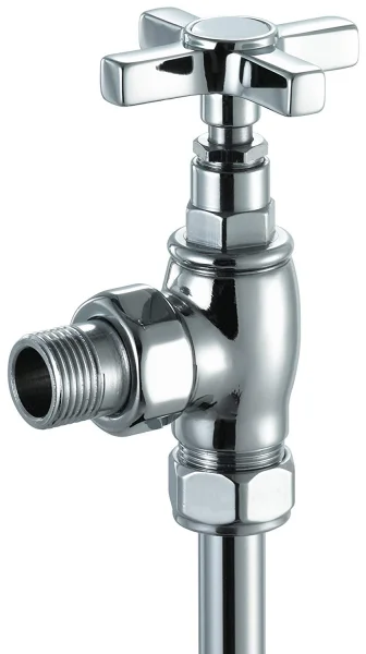 Vogue Art Deco Valves 1/2inch X 15mm 126 X 80mm Chrome
