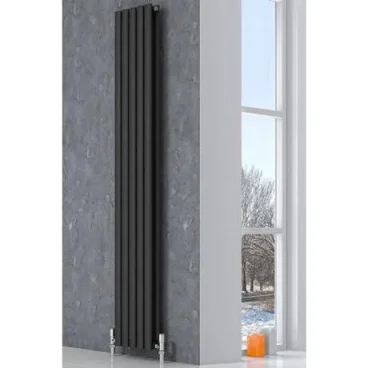 Reina Neva Designer Radiator - 1800 X 472 Double Anthracite detail view - Image 2