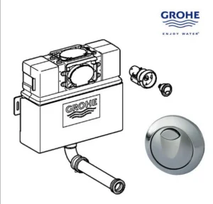 Grohe 38691 Eau2 Cist C/w Air Button .82m K35