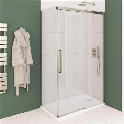 Eastbrook Corniche 2000x1000 8mm Semi-frameless Sliding Door Brushed Brass