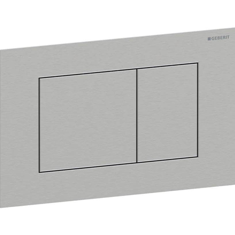 Geberit Sigma40 flush plate, square, dual flush Brushed