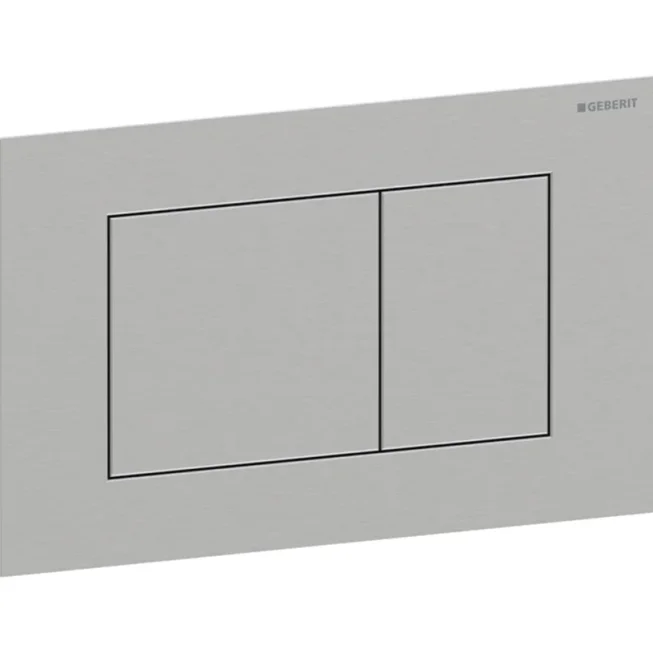 Geberit Sigma40 flush plate, square, dual flush Brushed product image - Image 1