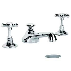 Lefroy Brooks Classic Charterhouse 3h Basin Mixer & Puw - Nickel
