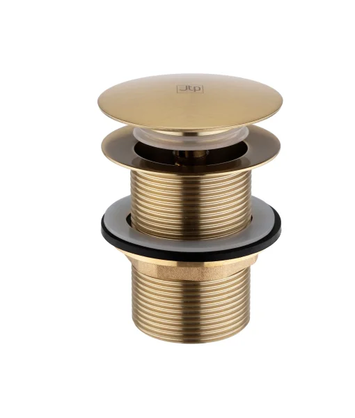 Click Clack Bath Waste Unslotted Suitable For Free Standing Bath Brushed Brass