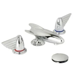 Lefroy Brooks Belle Aire Lever D/m 3h Rocket Basin Set - Chrome