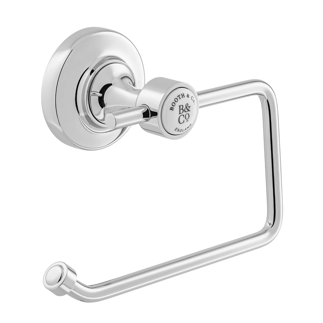 Booth & Co. Paper Holder Chrome & White