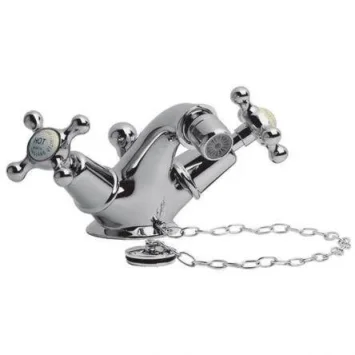 Lefroy Brooks Connaught Mono Bidet Mixer With Plug & Chain - Chrome product image - Image 1